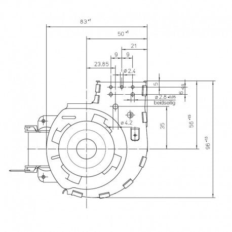Ventola tangenziale EBM QLZ06/1800B39-2518H-140 Motore Destro