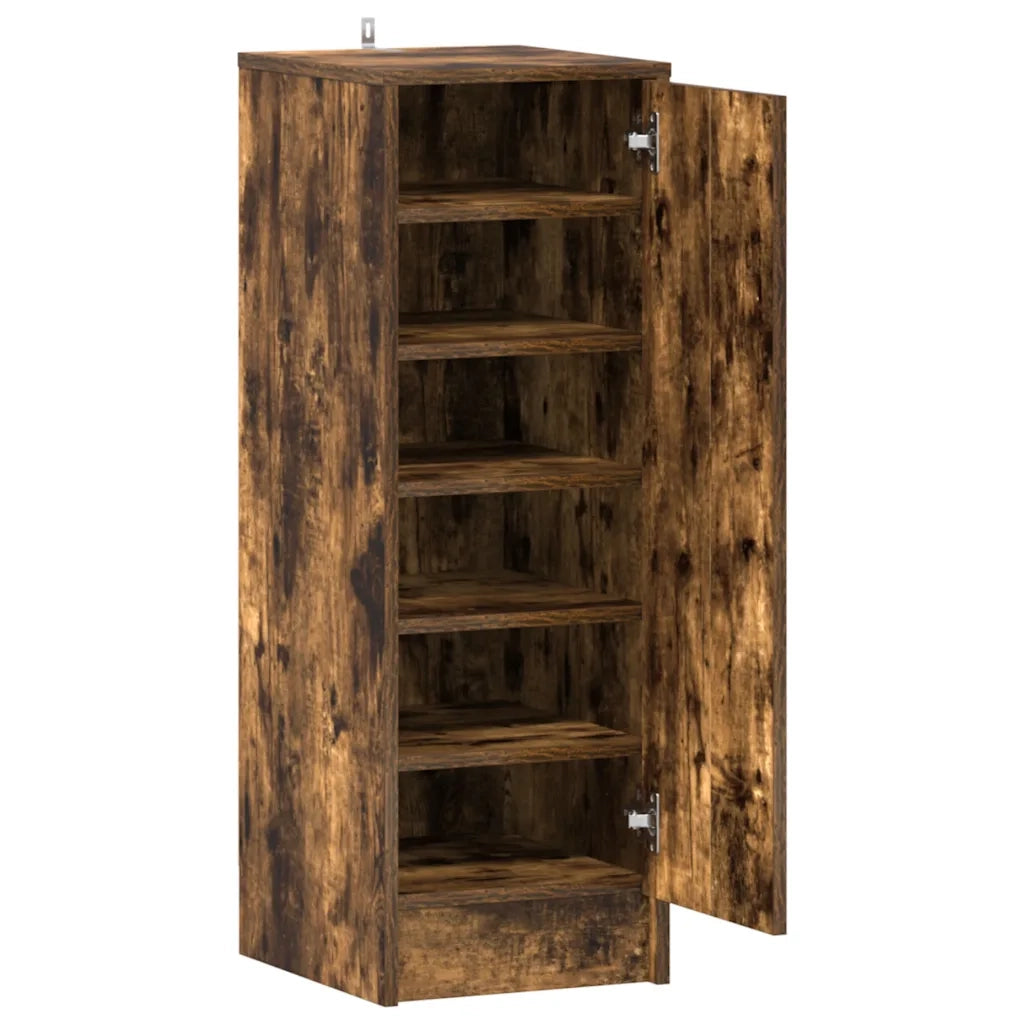 Scarpiera | Mobile per scarpe Rovere Fumo 32x35x92 cm in Legno Multistrato