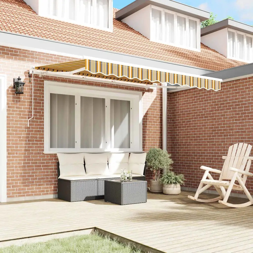 vidaXL Tenda Retrattile Multicolore 350 x 200 cm