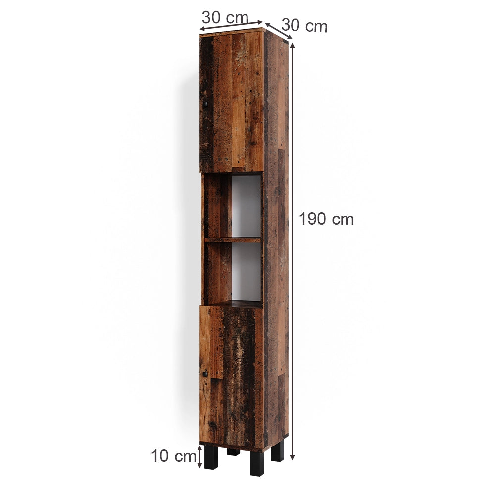 Vicco Mobile bagno alto Rovere rustico 30 x 190 cm