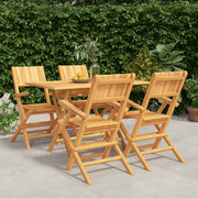 Set da Pranzo per Giardino 5 pz in Legno Massello di Teak 3155009