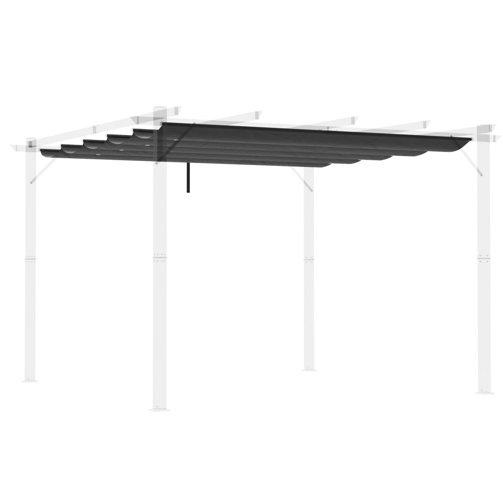 Telo di Ricambio per Pergola da Giardino 3x3m in Poliestere Grigio Scuro