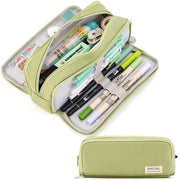 Etui con grande capacità, borsa per adolescenti, borsa con cerniera, contenitore per trucchi per la scuola e l'ufficio