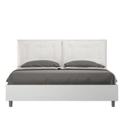 Letto Matrimoniale 160x190 cm con Rete e Contenitore Annalisa Egos Bianco
