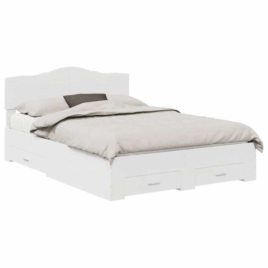 Struttura del letto Bianco 140 x 190 cm Legno multistrato 3413193