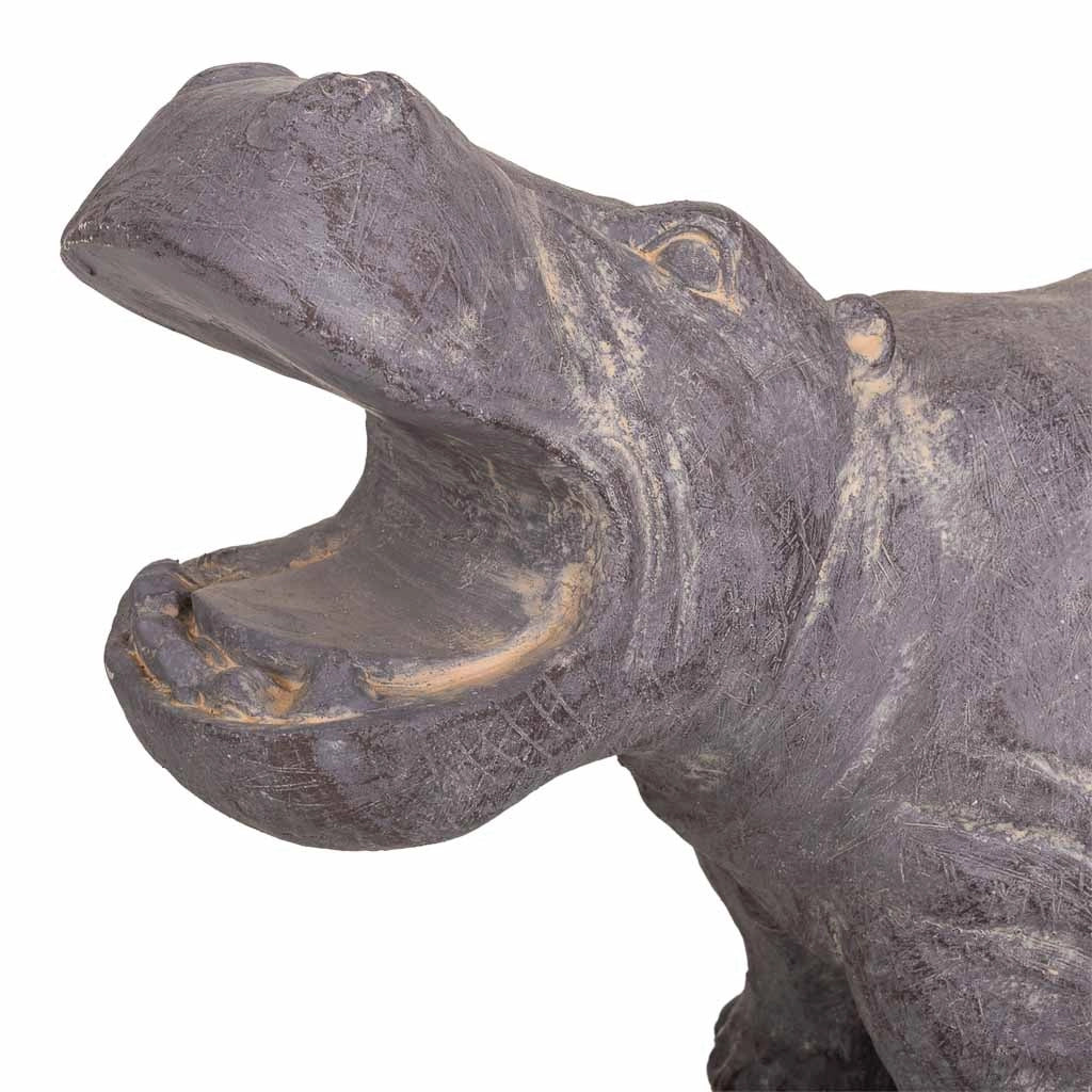 Decorativo ippopotamo di magnesio grigio 35x26x40h