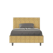 Letto 1 Piazza e Mezzo 120x210 cm con Rete e Contenitore Adele Aragona 3 Giallo