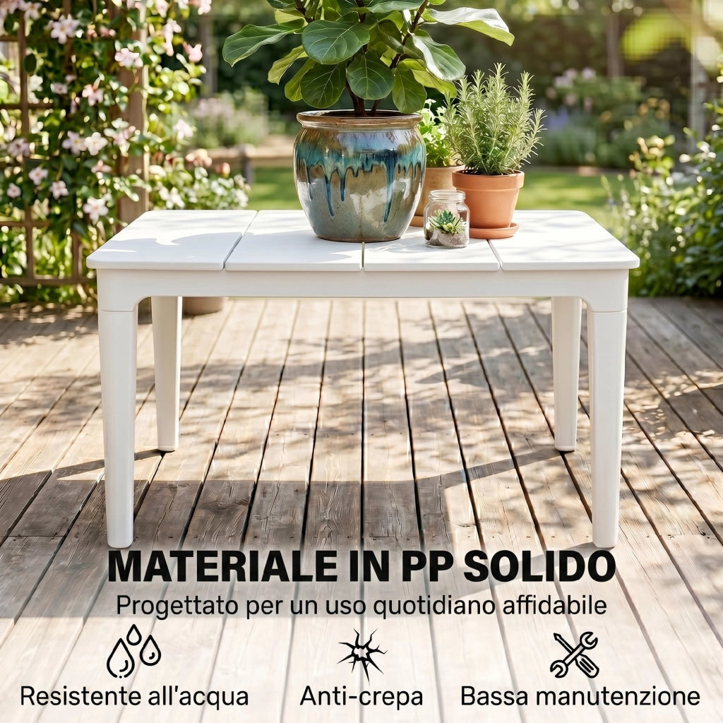 Tavolino da Caff¨¨ da Giardino ¨C zephmum ¨C Bianco Crema 70x53x39 cm
