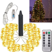 Cavo di illuminazione a batterie, 2 metri di filo di rame, impermeabile - 10 perle LED - creazione di lampade a vetro - caldo bianco - fai da te - interfaccia USB.