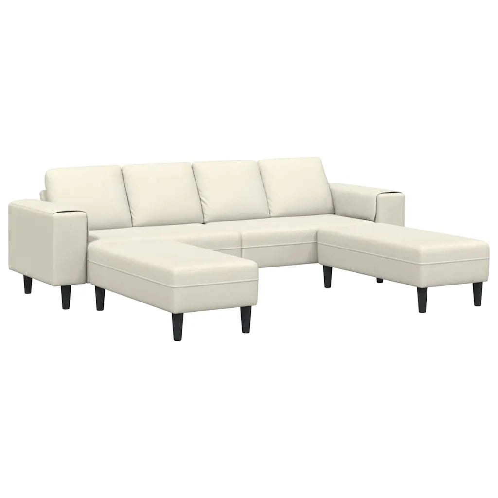 Set di divani 3 pcs Crema Velluto