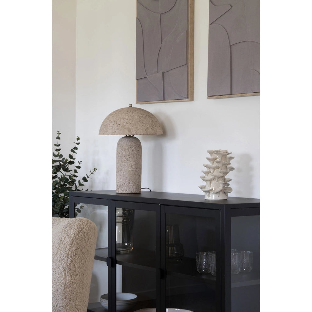 Lampada da tavolo Astley in cartapesta grigio pietra 36x49 cm