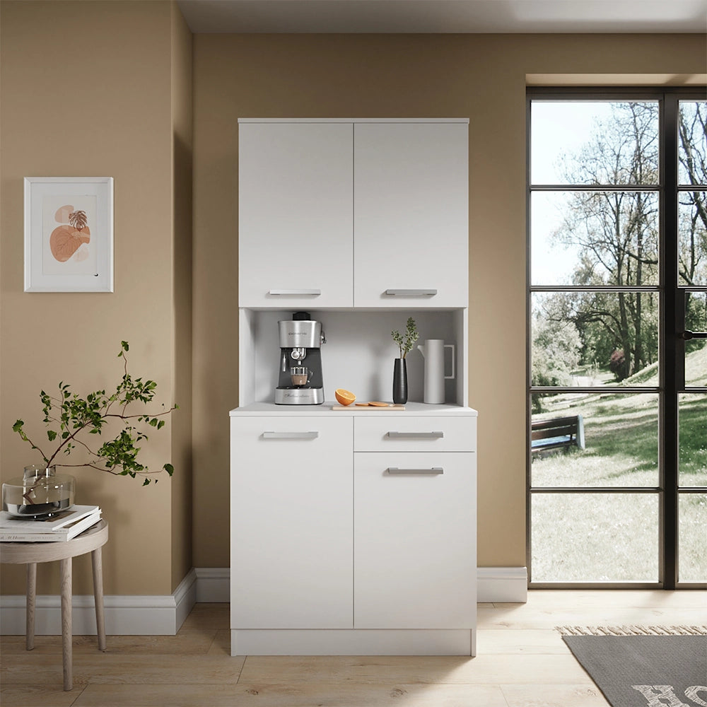 Vicco Buffet da cucina Bianco 83.6 x 188.5 cm con 4 porte e 1 cassetto