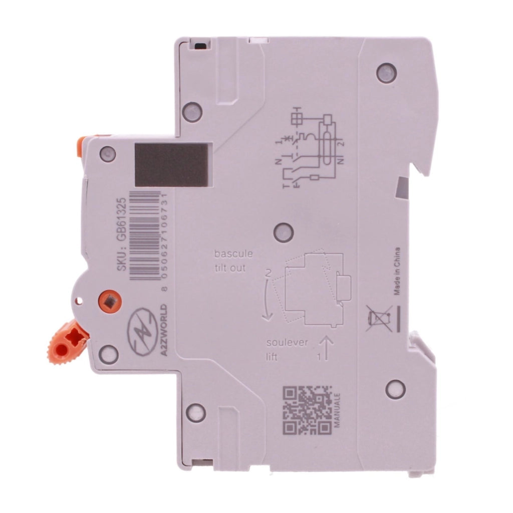 RCBO Interruttore Magnetotermico Differenziale Tipo A-SI Super Immunizzato, Curva C 1P+N 1M 6000A 30mA AC 230V IP20, GYR10N, Disponibili 6A 10A 16A 20A 25A 32A 40A (C25A)