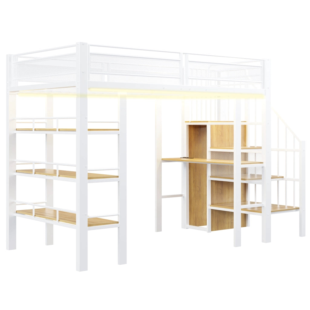 letto a castello metallo bianco 90 x 200 cm