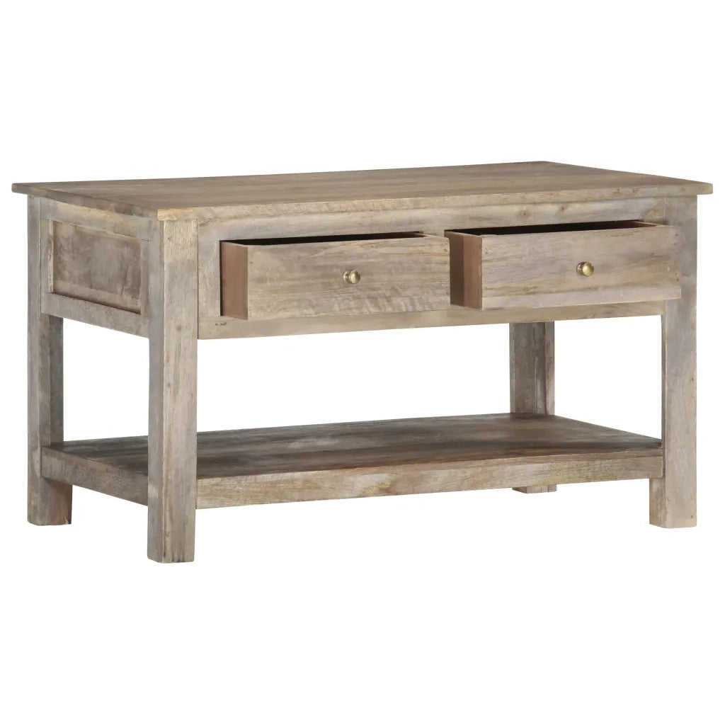 Tavolino da Salotto 82x52x47 cm in Legno Massello di Mango 286383