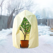 Copertura invernale per piante, coperte per piante resistenti al gelo con cerniera e cordino, per palme da appartamento piante da balcone tende respiro, beige (120x180cm)