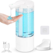 Dispensatore di sapone automatico con sensore infrarosso - Montaggio a parete, ricarica USB-C, 500 ml, impermeabile per cucina e bagno