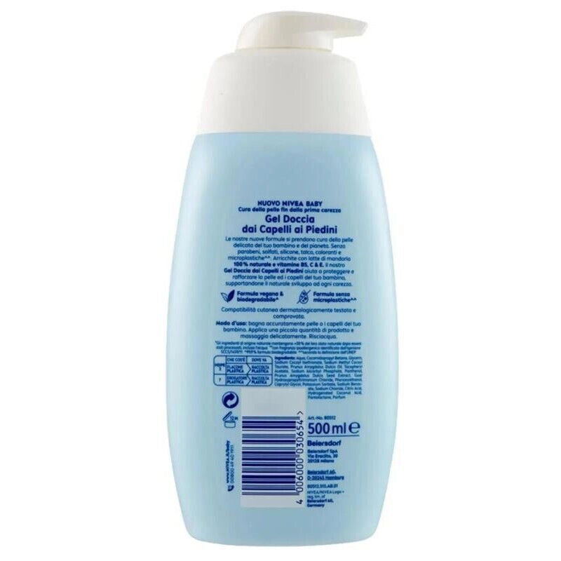 NIVEA GEL DOCCIA BABY 500ML DAI CAPELLI AI PIEDINI