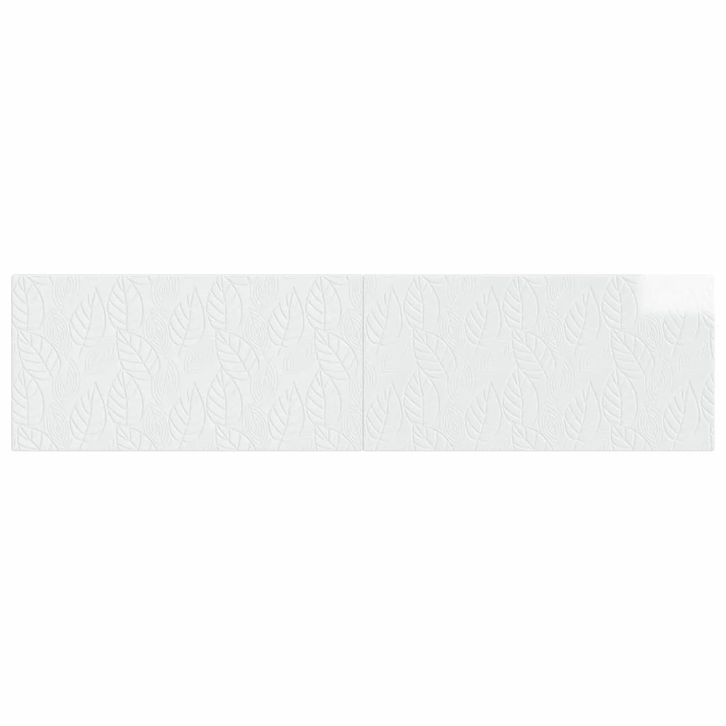 Testiera da Muro DELFT Bianco Lucido Legno ingegnerizzato 897149