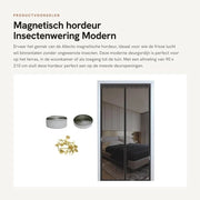 Tende a Magoletta Magnetica 90 x 210 cm - Insetticida - Ragnatela per Insetti - Velo per Mosche - Poliestere - Chiusura Automatica - Tende per Porte