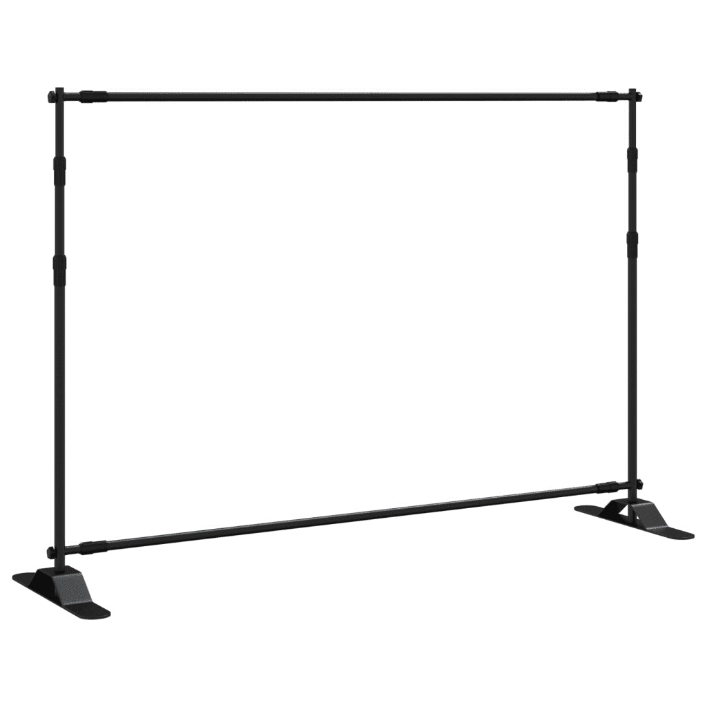 Supporti per Fondali 2 pz Neri 305x243 cm in Acciaio 3187467