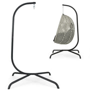 Supporto per sedia sospesa in metallo 106 x 105 x 197 cm stabile e girevole a 360° metallo nero 20_0013680