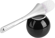 Spazzola per il water con design moderno - Acciaio inossidabile - Nero - Spazzola per il water con astuccio - Imbottita - Resistente all'acqua/Resistente all'urto - Astuccio per spazzola per il water