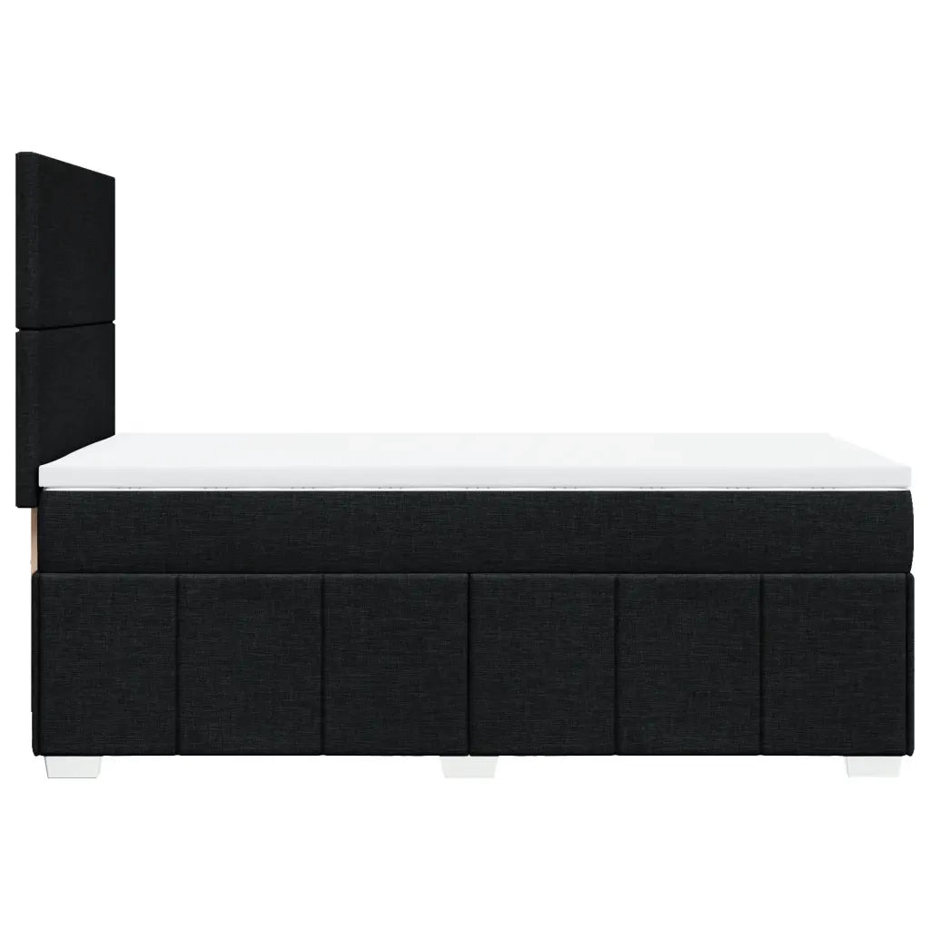 Giroletto a Molle con Materasso Nero 100x200 cm in Tessuto