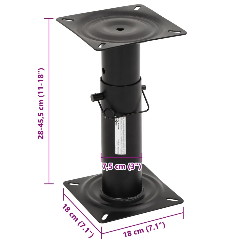 Supporto per Sedile Barca Regolabile 28-45,5 cm in Acciaio CFW7259391