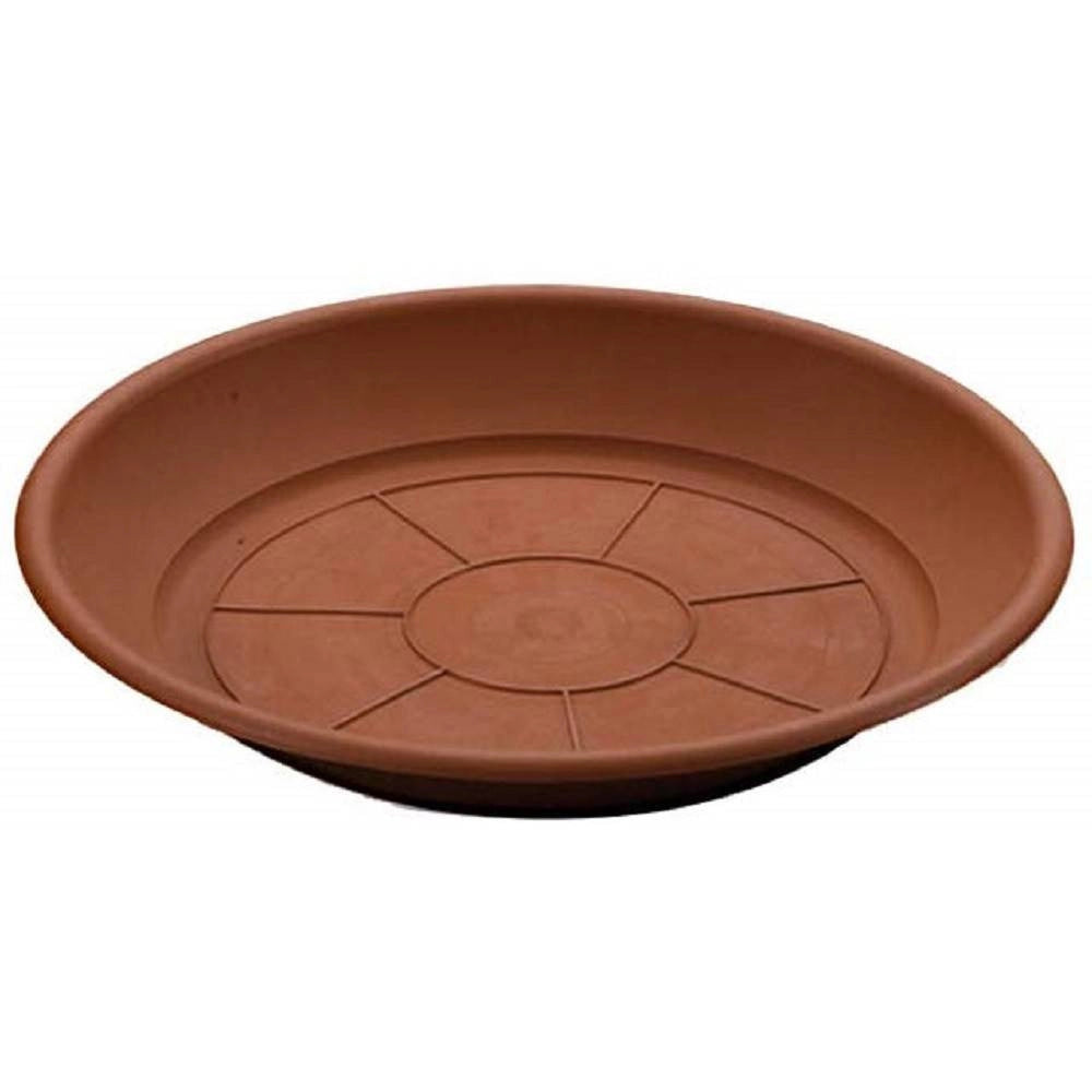 Trade Shop - Piatto Sottovaso Tondo Piatti Vasi Fiori Piante Per Fioriera Plastica Diam. 16cm -