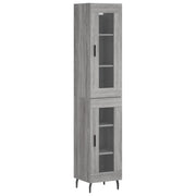 Credenza | Madia | Buffet da pranzo | Armadio da pranzo Grigio Sonoma 34,5x34x180 cm in Legno Multistrato