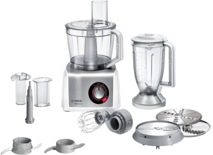 Bosch mc812s814 food processor multitalent 8 1250 w bianco, inox spazzolato