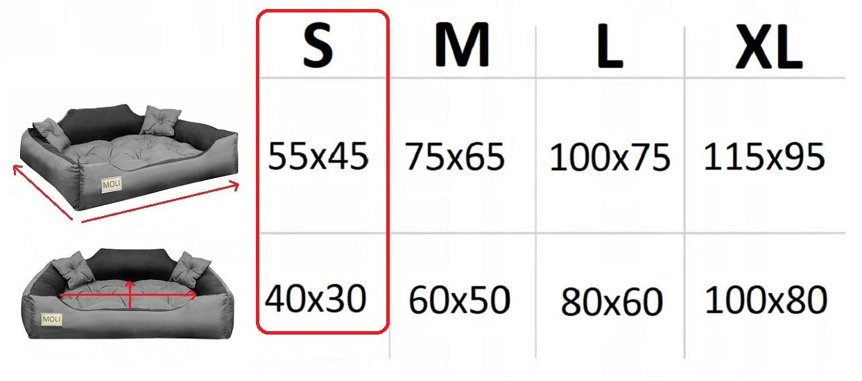 AIO FACTORY Cuccia per cani 55x45 cm personalizzata in microfibra impermeabile grigia