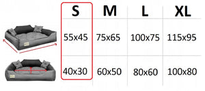 AIO FACTORY Cuccia per cani 55x45 cm personalizzata in microfibra impermeabile grigia