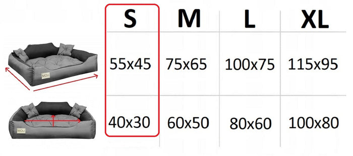 AIO FACTORY Cuccia per cani 55x45 cm personalizzata in microfibra impermeabile grigia