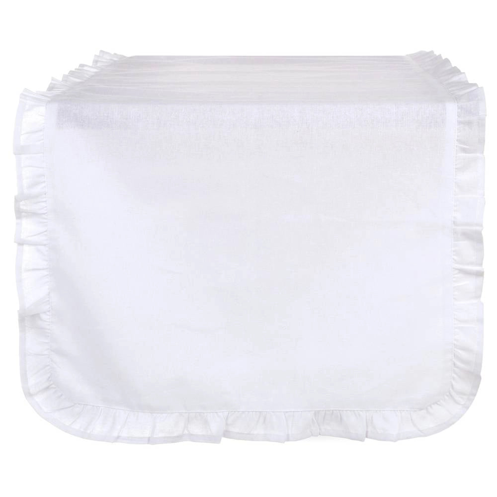 Runner da Tavola con Gale stile Shabby Chic 45 x 140 Blanc Mariclò Colore: Bianco
