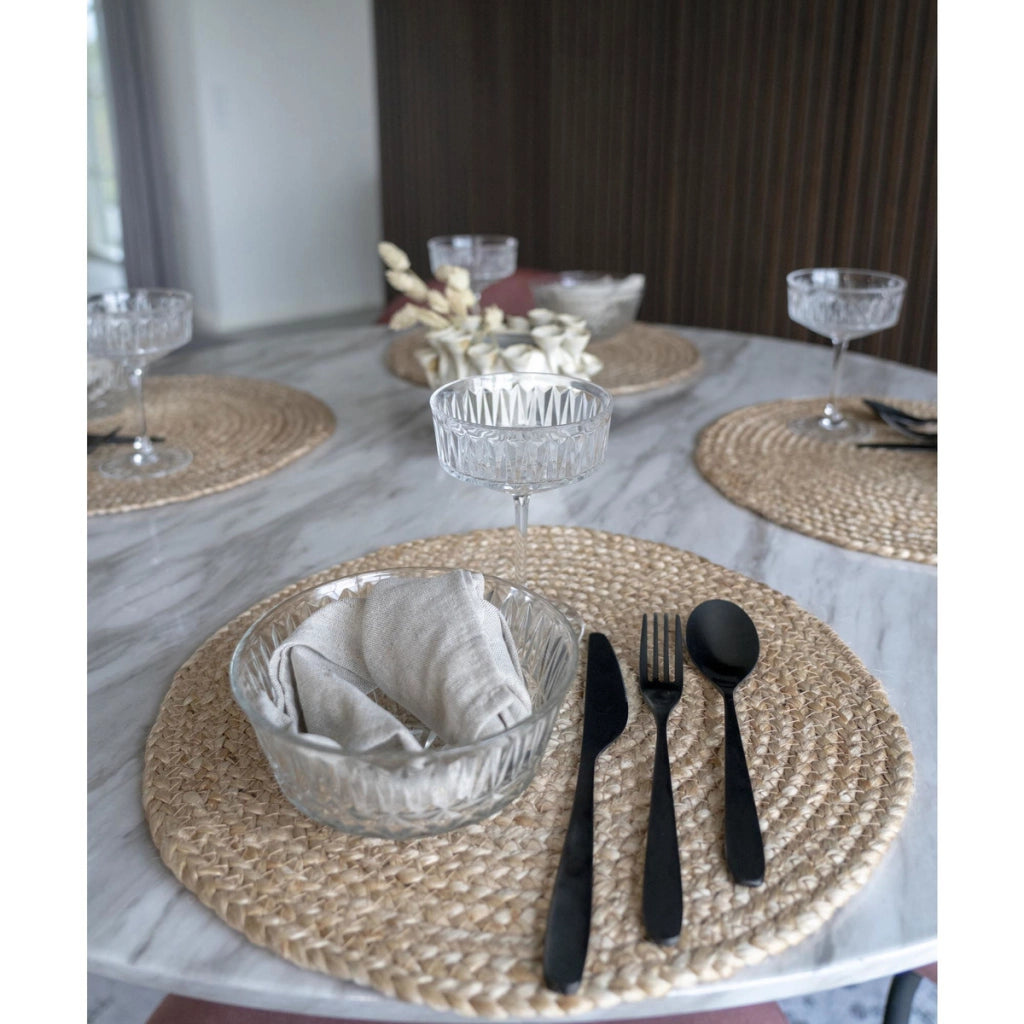 Set di 4 Sottopiatti Bombay, Marrone, Juta, 38x38x0,5 cm