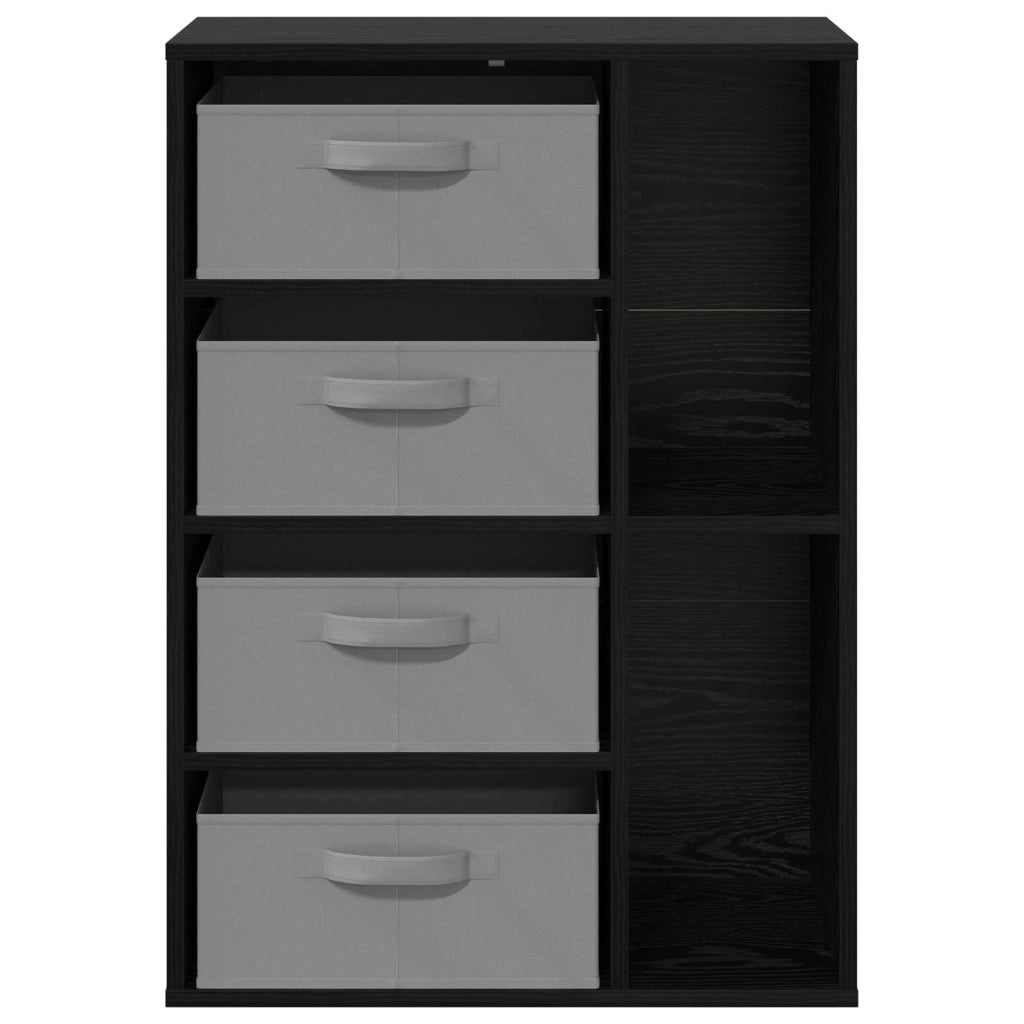 Credenza con cassetto Rovere Nero 60 x 33,5 x 84 cm 8000469