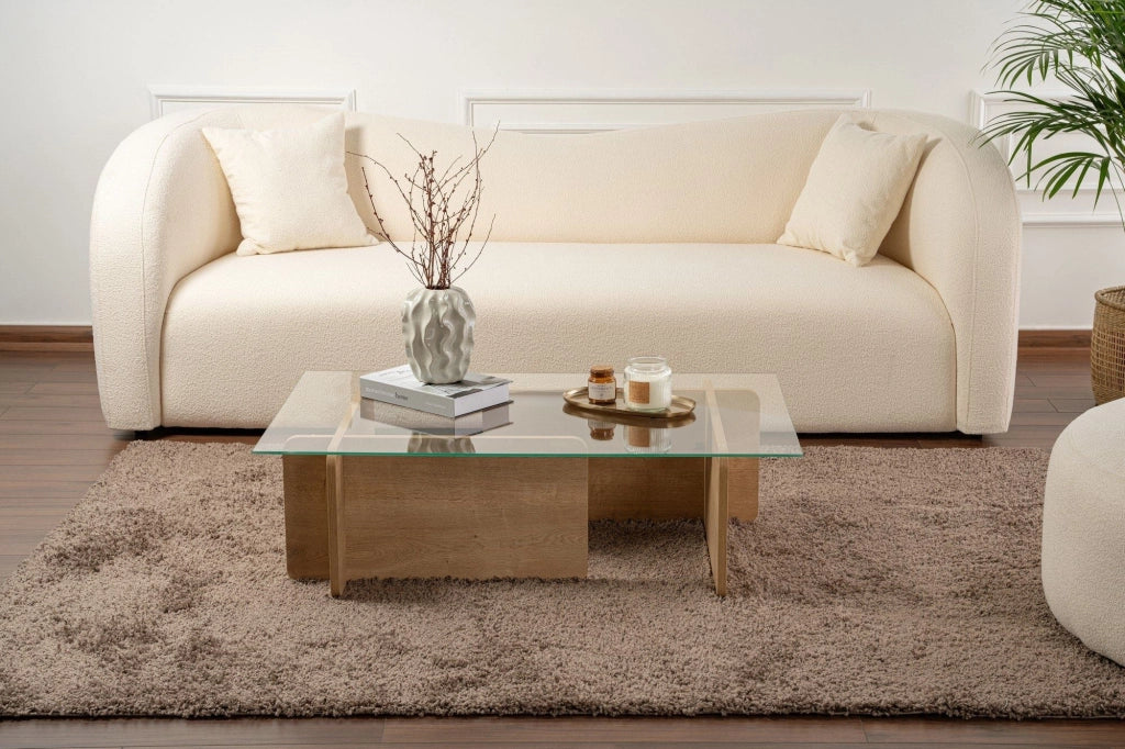Tavolino da caffè in legno "Flavio" - 105 x 65 x 30 cm - Rovere