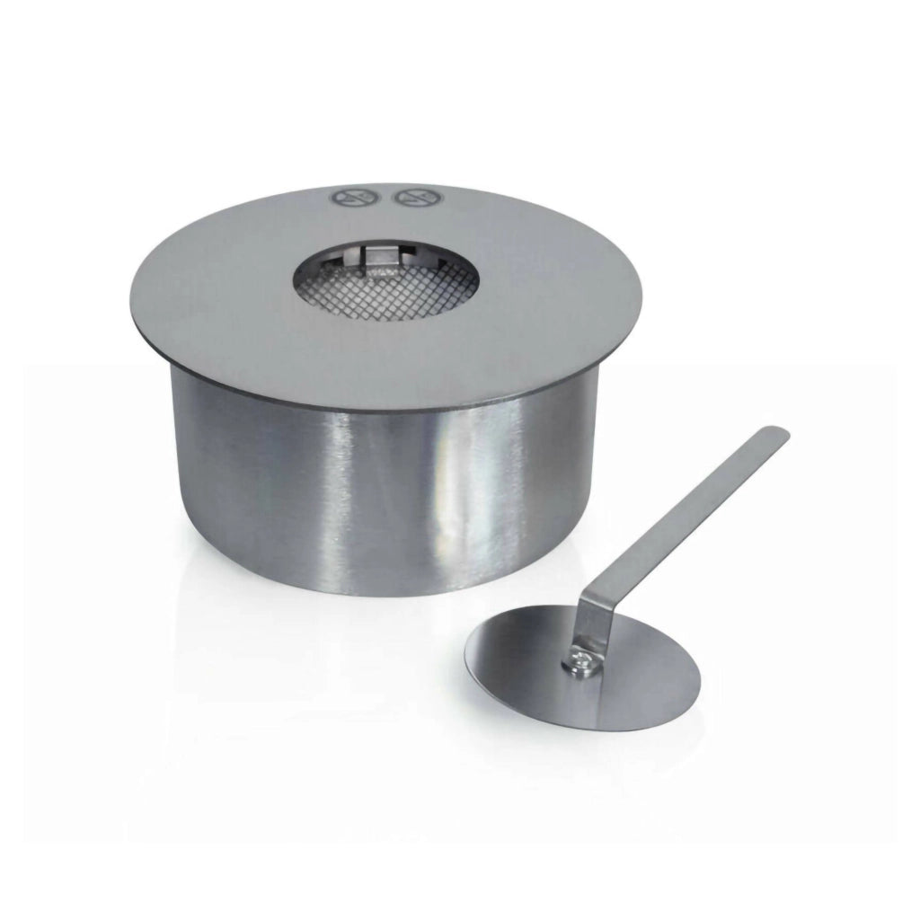 Bruciatore Annicco, Fornello, Elemento riscaldante, Inceneritore, Made in Italy, 25x25 h10 cm, Grigio