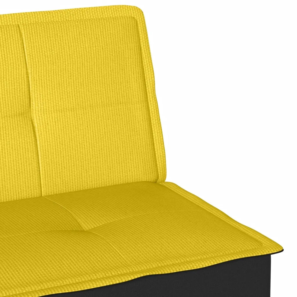 vidaXL Divano Letto Giallo Chiaro in Tessuto