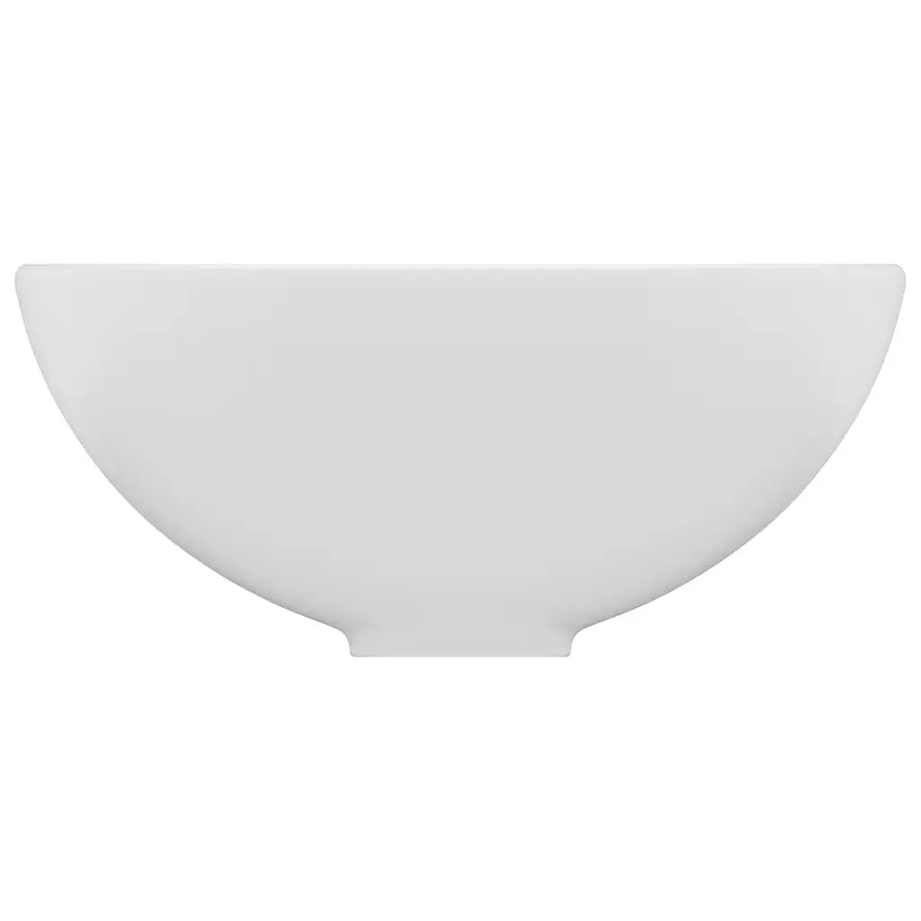 Lavandino Lusso Rotondo Bianco Opaco 32,5x14 cm in Ceramica cod mxl 47105