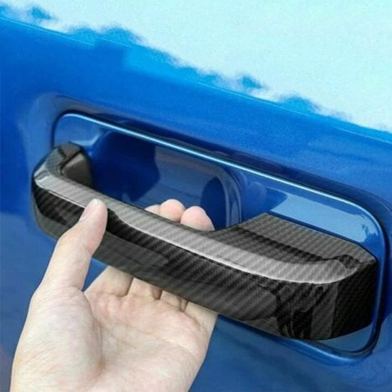 Garniture di portiera in fibra di carbonio nera - 4 pezzi - per Ford F150 2015-2020 - duraturo - installazione facile con adesivo 3M - maniglia di portiera