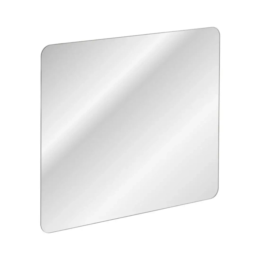 Set ICON: mobile sottolavabo 80cm + lavabo da incasso bianco + specchio + lampada LED + colonna