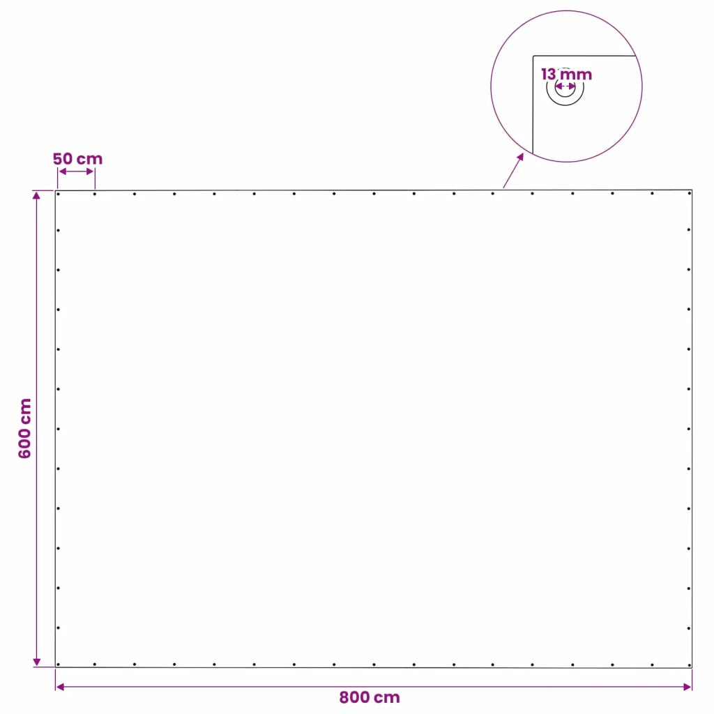 Telo con Occhielli Verde 6 x 8 m 140 gsm PE 42039252