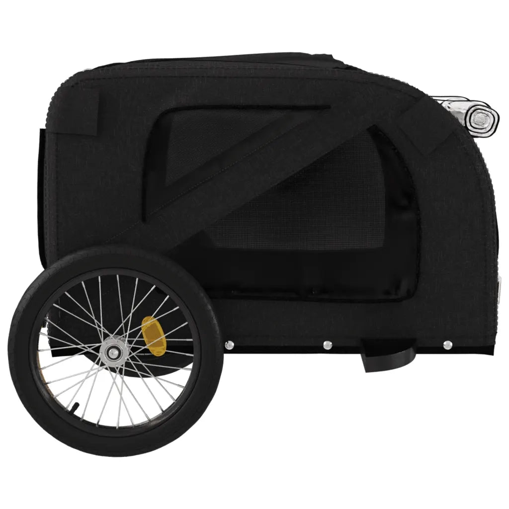 Rimorchio da Bici per Animali Nero Oxford e Ferro CFW6774300
