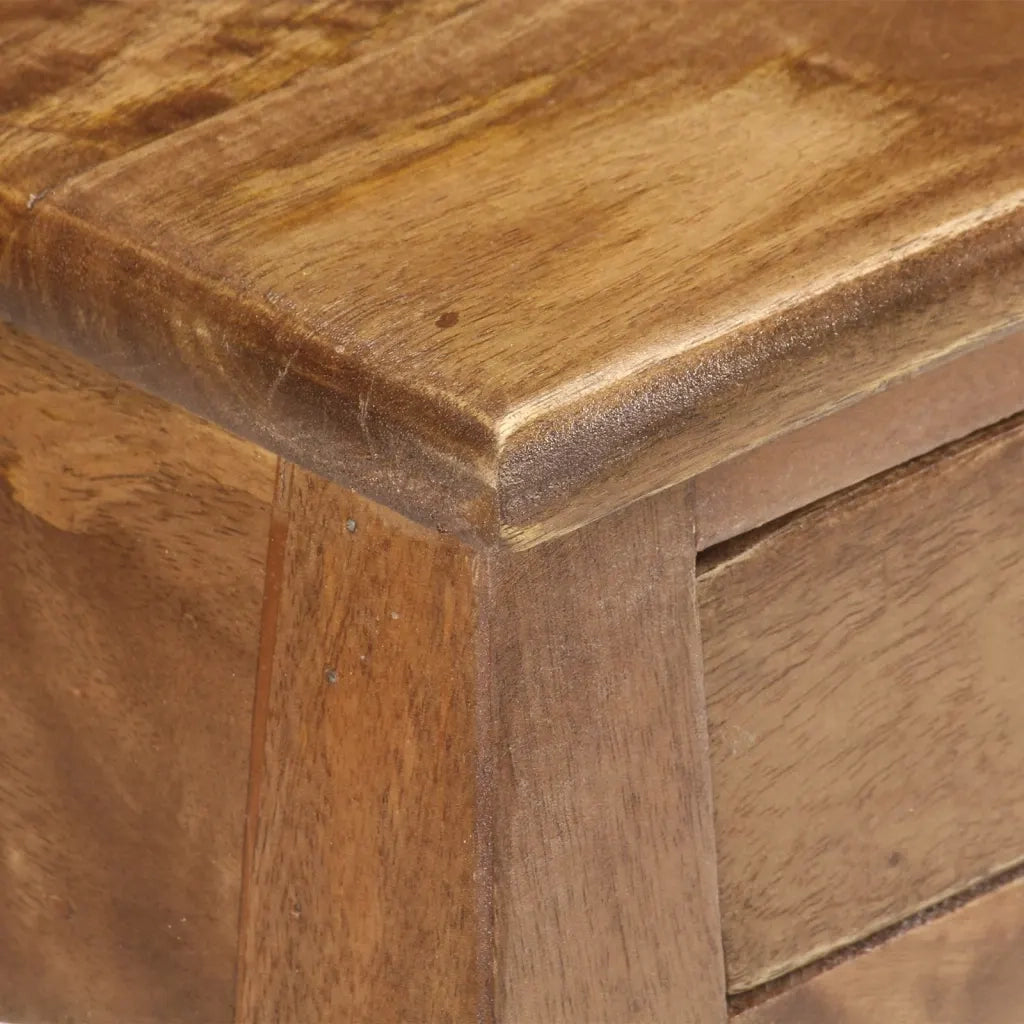 Comodino 28x28x46 cm in Legno Massello di Mango 321709