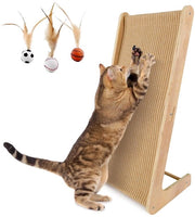 Krabbastanza per gatti, 72 cm alto, L-vicina a 75° per krabbastanza per gatti, krabbastanza in sisal per protezione del divano, krabbastanza per parete e angolo, con pallone da gioco.