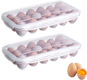 Scatola per uova trasparente per 18 uova - Portatile - In plastica - Per la conservazione a casa e in cucina