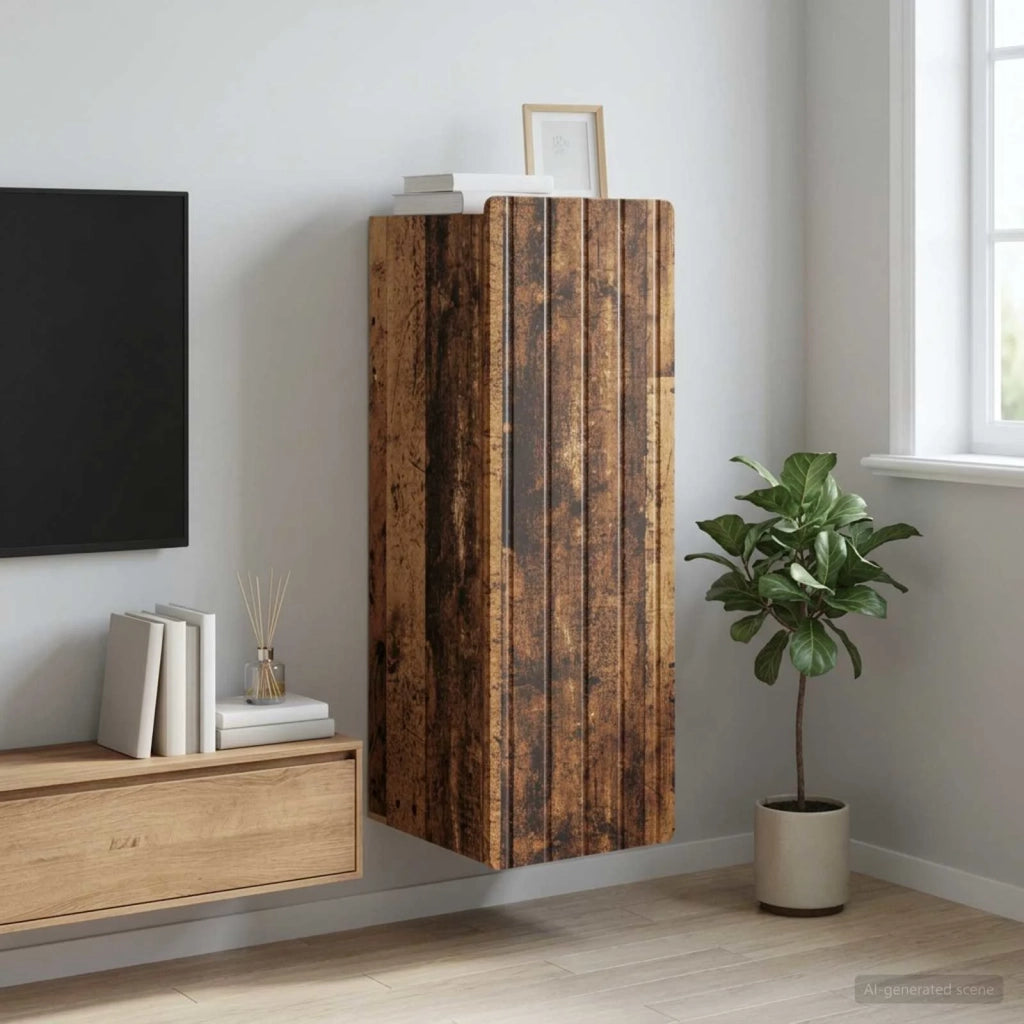 Mobiletto a muro Legno antico 33 x 34,5 x 94 cm 898253